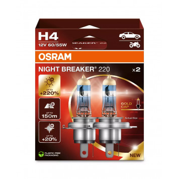Комплект ламп Osram H4 Night Breaker Laser